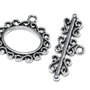 Inchizatoare toggle, argintiu antichizat, 23x23 mm