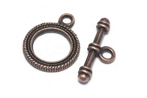 Inchizatoare toggle, cupru, 22x17 mm