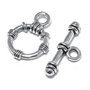 Inchizatoare toggle, argintiu antichizat, 21x16 mm