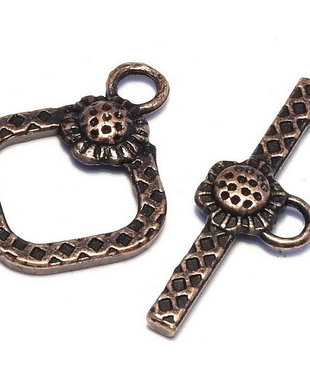 Inchizatoare toggle, cupru, 21x15 mm