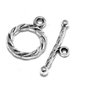 Inchizatoare toggle, argintiu antichizat, 15x11 mm