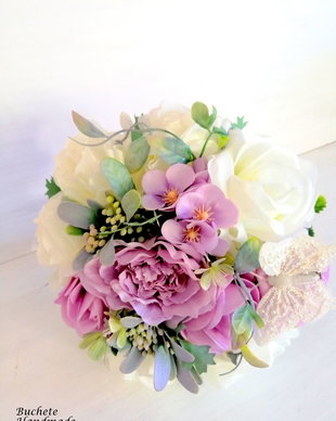 Buchet de mireasa cu cocarda mire