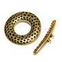 Inchizatoare toggle, auriu antichizat, 25 mm