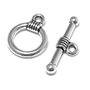 Inchizatoare toggle, argintiu antichizat, 15x11 mm