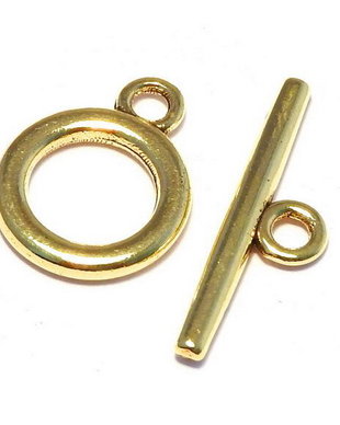 Inchizatoare toggle, auriu antichizat, 14x11 mm