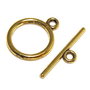 Inchizatoare toggle, auriu antichizat, 15 mm