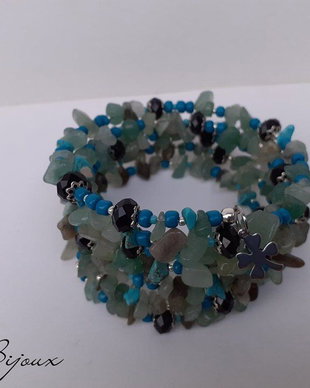 Brățară aventurin si turquoise