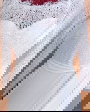 salopeta alba cu dantela