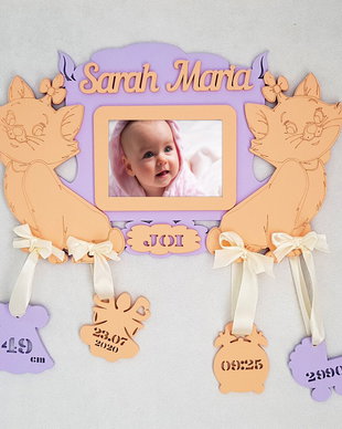 Rama bebe personalizata pisicuta Marie