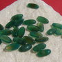 (2 bucati) Cabochon oval alungit din agata verde aprox 4x7x14 mm
