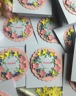 Invitatie botez fetite-Coronita de flori.