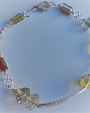 Bratara handmade cu cristale tip swarovski
