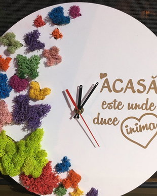 Ceas cu fluturi si licheni