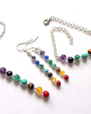 set colier , bratara si cercei 7 chakre 37576