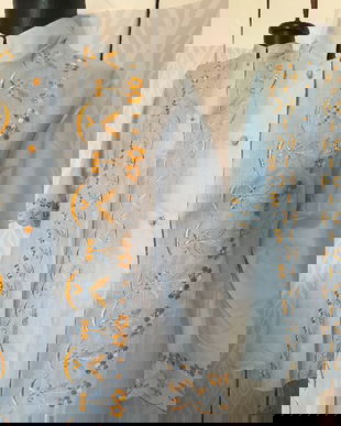 CAMASA DE NOAPTE BUMBAC ALBASTRA