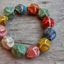 Bratara margele ceramice, 18x15 mm (12 buc margele)