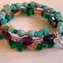 BRATARA FRESH NATURE-agate,ametist,amazonit,howlit,toho
