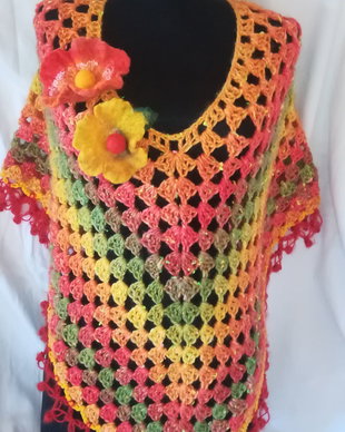 Poncho  croșetat