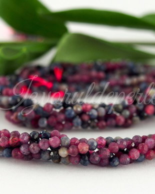 Mix rubin si safir fatetat, 2-2.5mm, cod P024 (0.5sir)