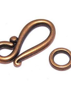 Inchizatoare carlig, cupru, 20.5x12 mm