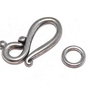 Inchizatoare carlig, argintiu antichizat, 20.5x12 mm