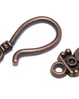 Inchizatoare carlig, cupru, 24x11 mm