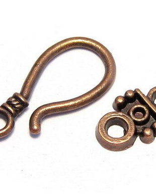 Inchizatoare carlig, cupru, 24x11 mm
