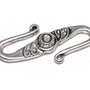 Inchizatoare carlig, argintiu antichizat, 31x12 mm
