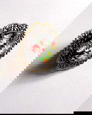 Inel cu model floral 34430