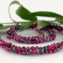 Mix de rubin si safir, fatetat,  4-4.5x2.5mm (1sirag)