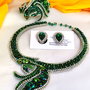 Vândut - Green Regal Fish - Set Colier, brățară și cercei