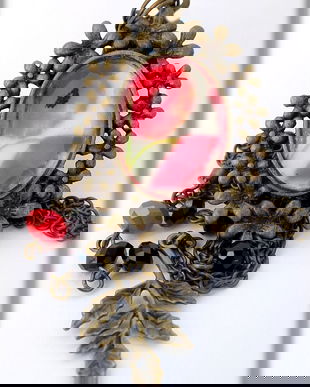 Colier cu maci si accesorii brass