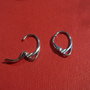 (2 bucati) Tortite cercei din argint .925 rodiat aprox 17x11.5 mm