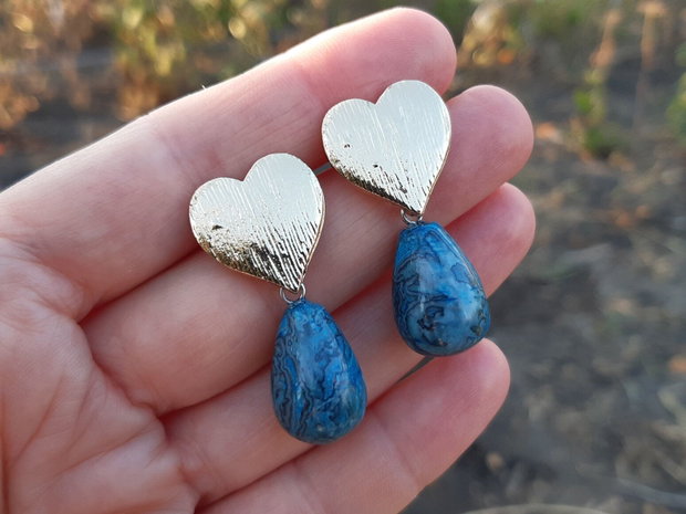 Cercei agate crazy lace