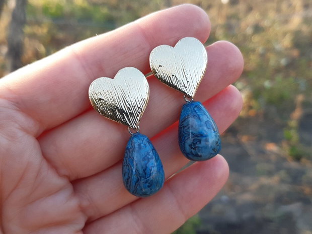 Cercei agate crazy lace