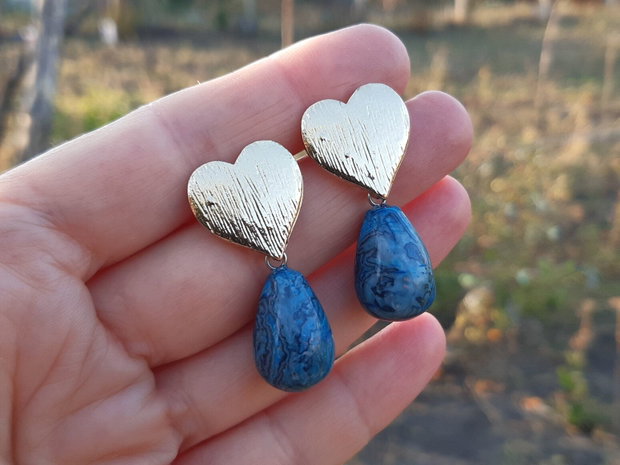 Cercei agate crazy lace