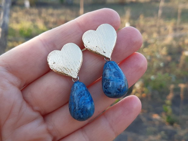 Cercei agate crazy lace