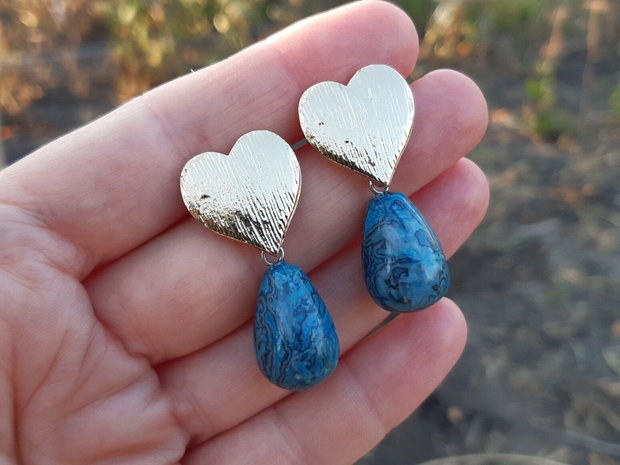 Cercei agate crazy lace
