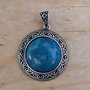 Pandantiv agata blue crazy lace