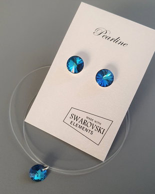 Set cercei si choker cristale Swarovski  diverse culori