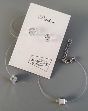 Set cercei, choker si bratara cristale cub Swarovski