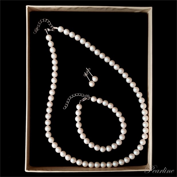 Set clasic perle Swarovski Pearlescent
