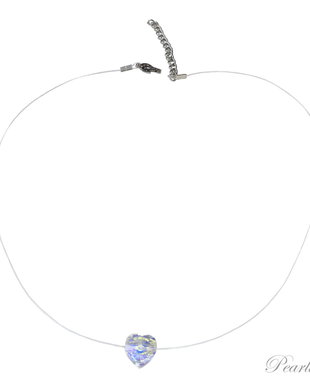 Colier discret tip choker cu cristal inima Swarovski