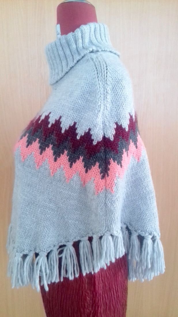 poncho tricotat h&m