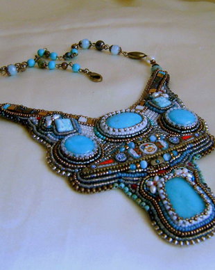 Miniaturi venetiene - colier statement unicat, giuvaere vintage recreate , podoabe pe viata