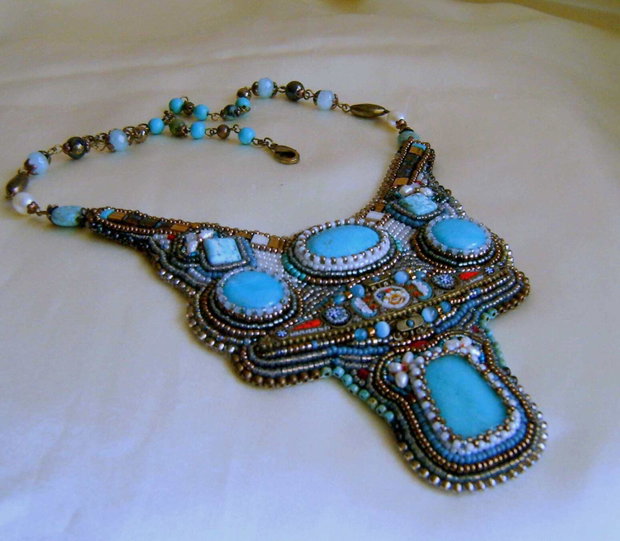 Miniaturi venetiene - colier statement unicat, giuvaere vintage recreate , podoabe pe viata