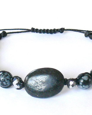 Bratara andaluzit si obsidian
