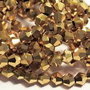 Cristale din sticla, biconice, 4 mm, electroplacate, aurii