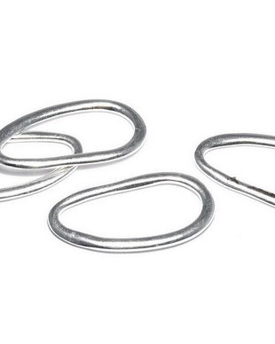 Link metalic, argintiu antichizat, 39x21 mm