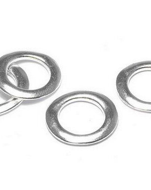 Link metalic, argintiu antichizat, 20x18 mm